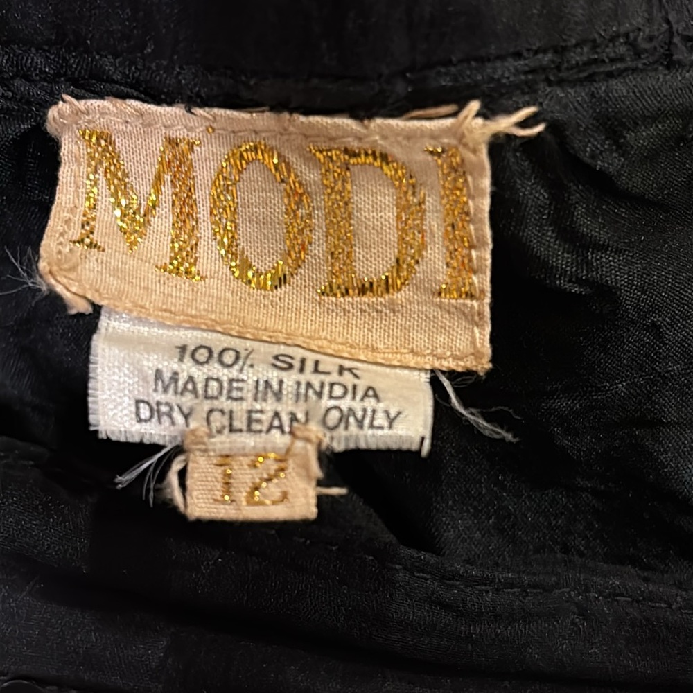 Modi Vintage Pure Indian Silk Sequin Skirt Size 12 - Picture 8 of 8